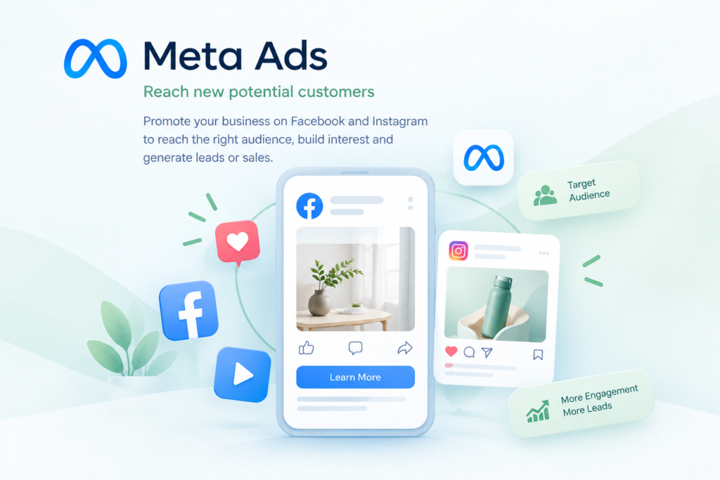 Meta Ads agency for Facebook and Instagram ads that reach new customers and bring leads